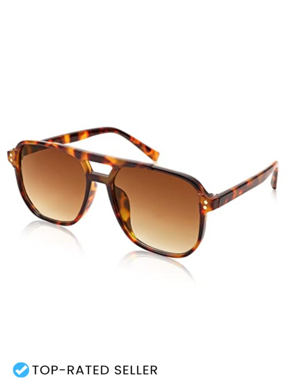 Retro Square Aviator Sunglasses Women Men 70s Vintage Trendy Plastic Frame UV400